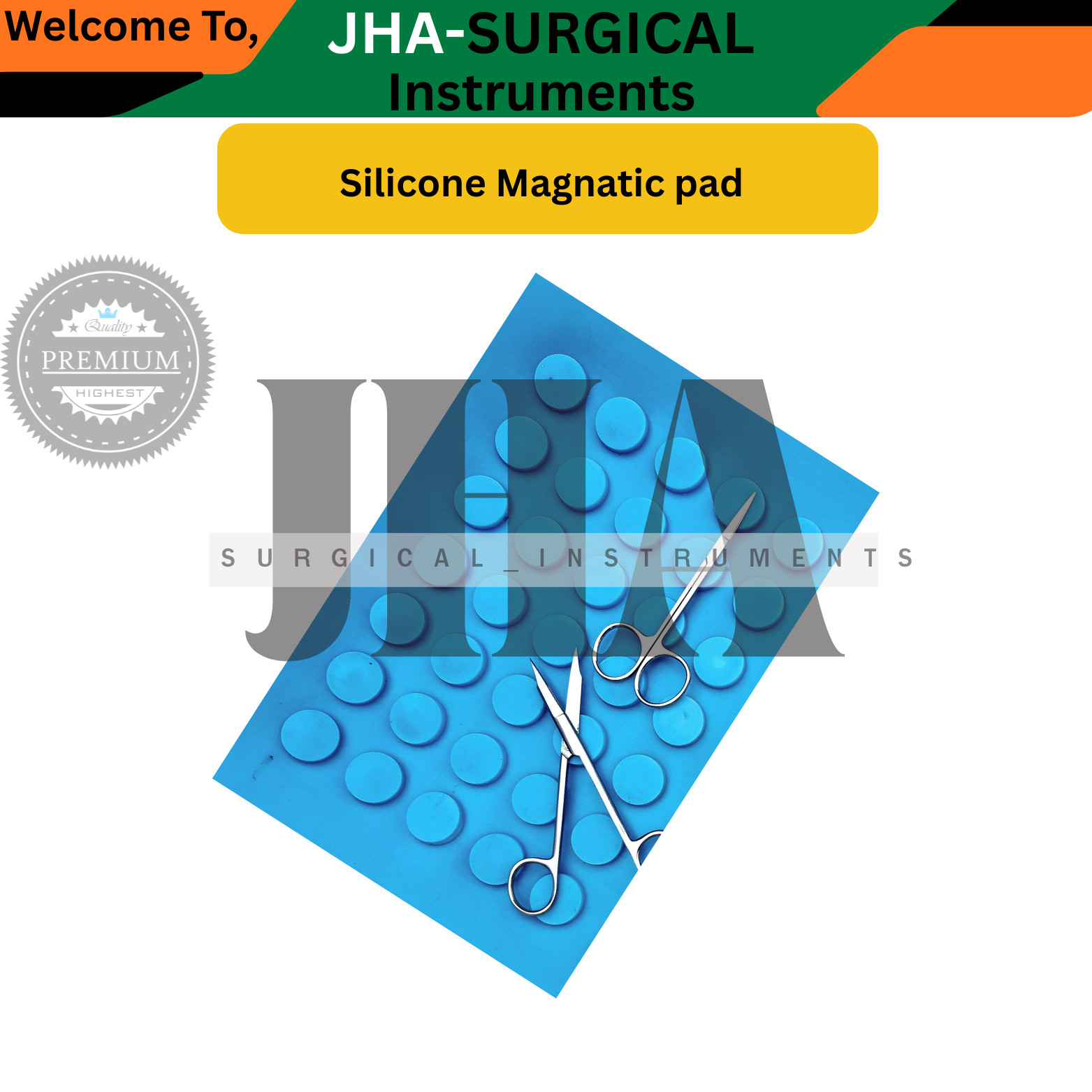 Surgical Magnetic MAT, 11″x 6″,Magnets to Instrument Firmly, MAGNETIC MAT