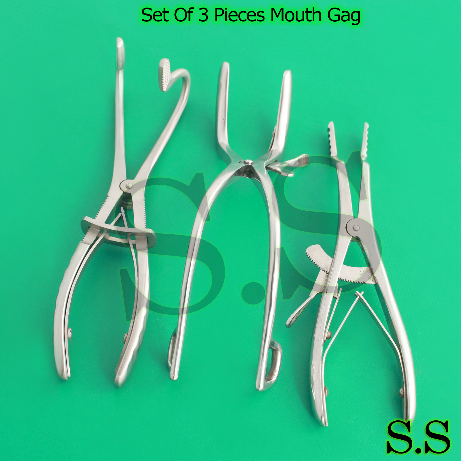 Set Of 3 Pieces Mouth Gag Surgical Dental Instruments DN-534