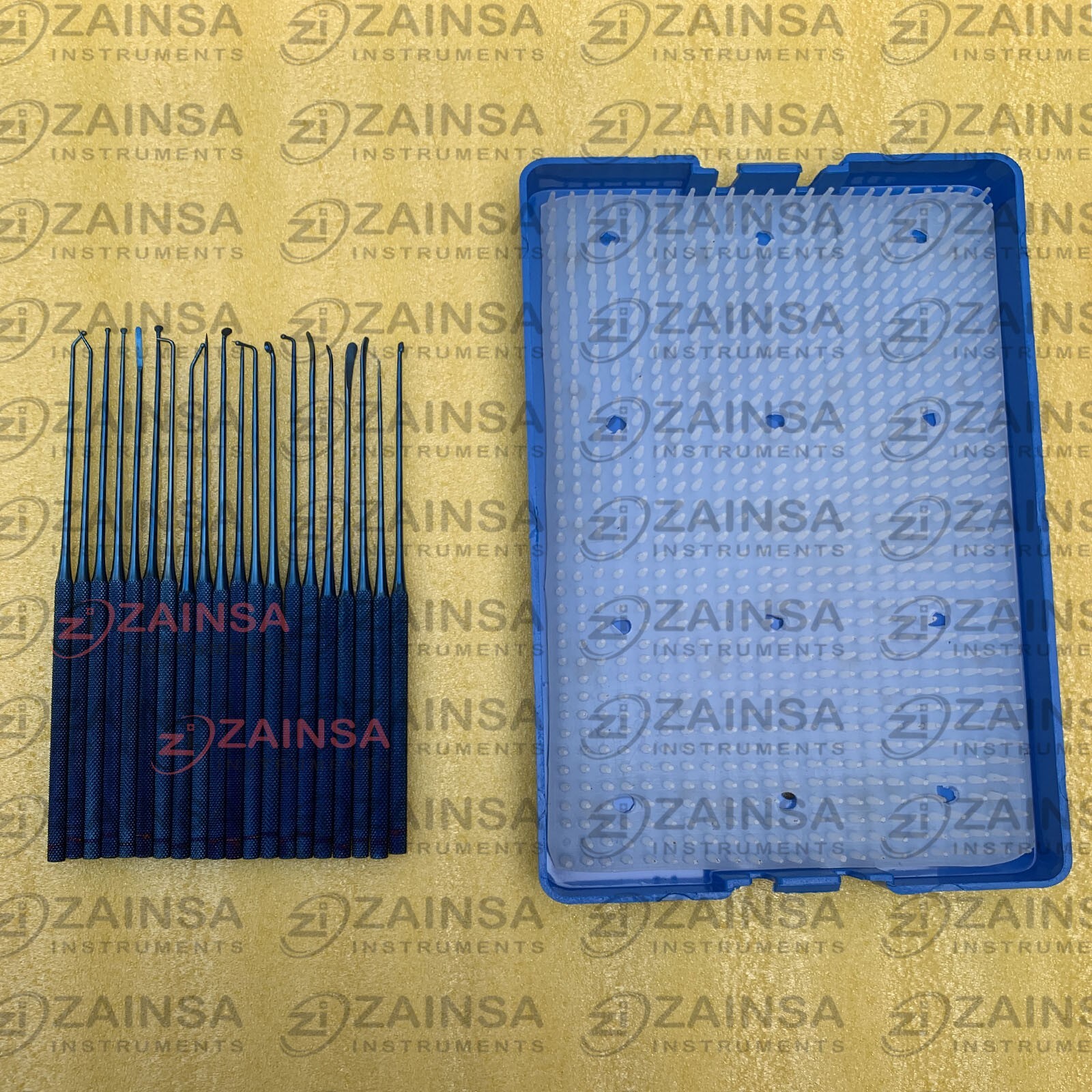 New Micro Dissector Expanded 20 PCs Set, Neurosurgery Set With Sterilizing Case