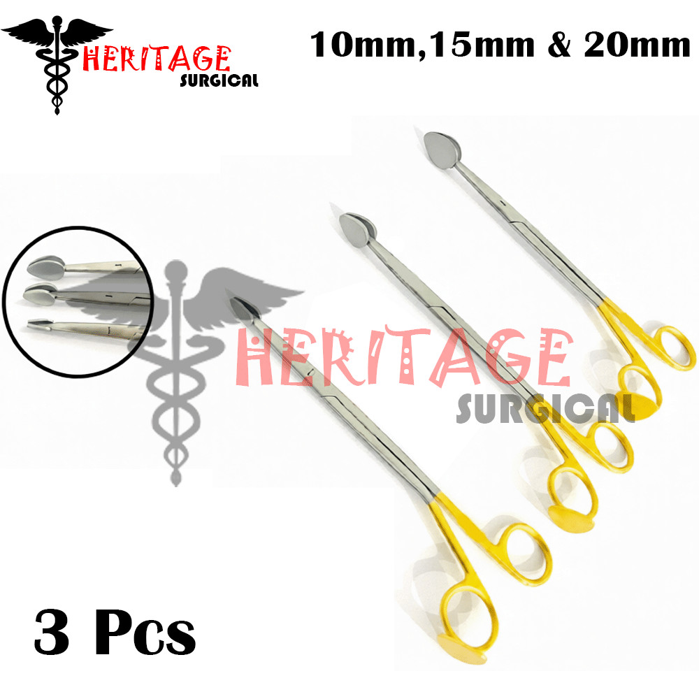Trepsat Facial Flap Dissector scissors set of 3pcs,10mm,15mm,20mm Total Length