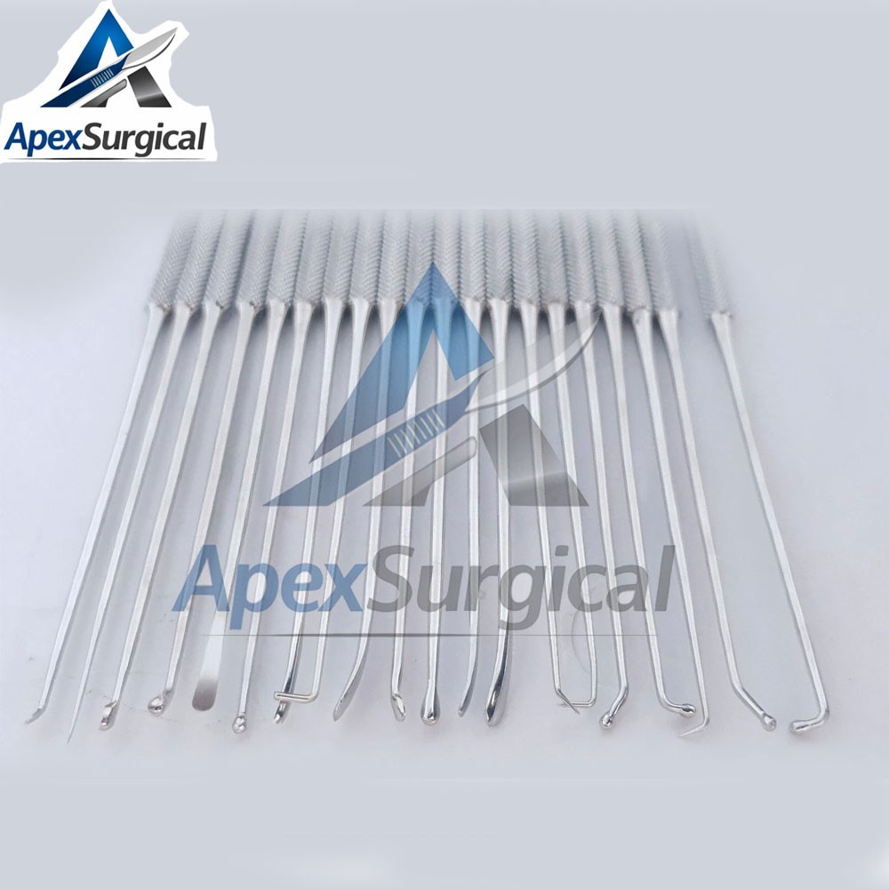 Rhoton Micro Dissector Expanded 20 PCS Set of Stainless Steel