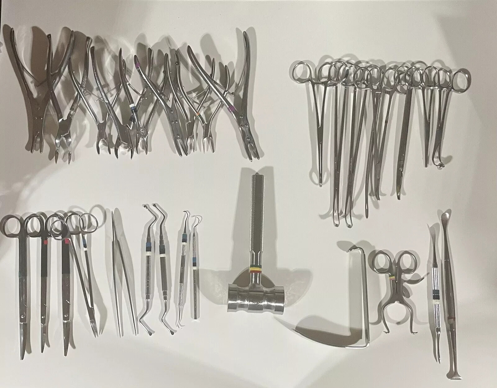 Lot of 48+Surgical Steel Instruments Variety hammer, Pickups, Pliers Etc