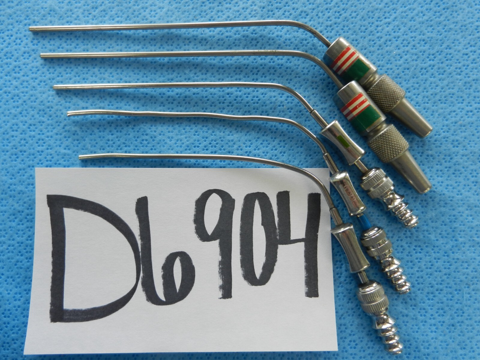 D6904 Redmond Ruggles Storz Neuro ENT Surgical Spinal Suction Tubes Lot of 5 7FR