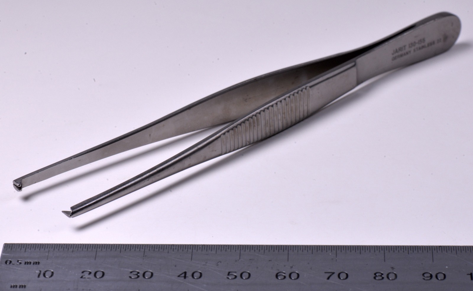 Integra Jarit #130-155 Tissue Forceps 5⅛” 1×2 Teeth Surgical Stainless Germany