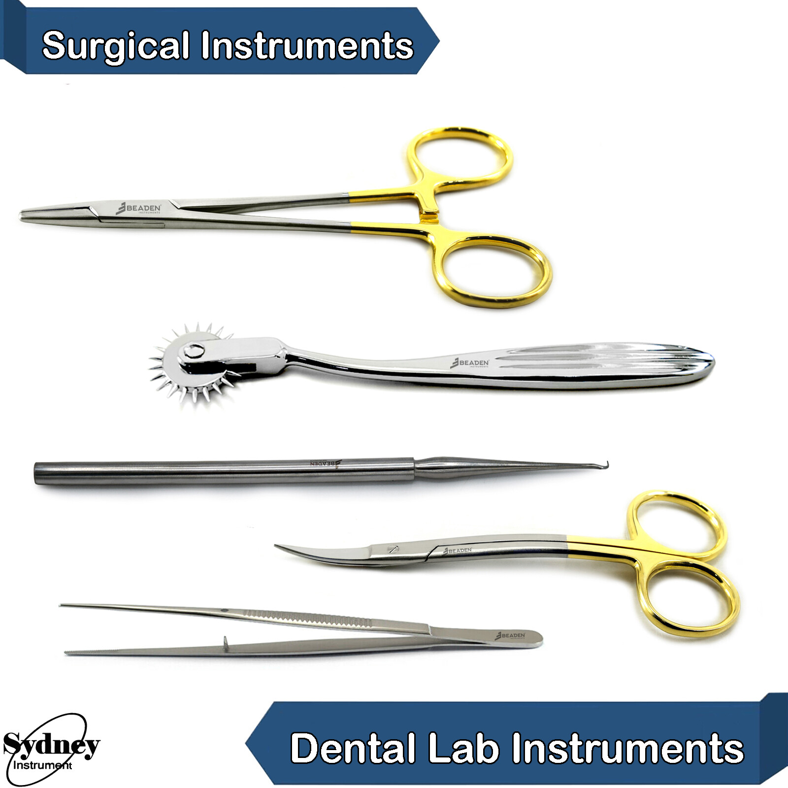 Medical Oral Surgery Surgical Instruments Pin Wheel Skin Hook Cotton Forceps Lab