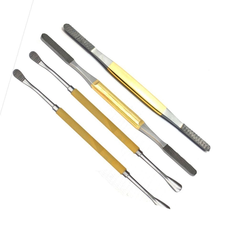 Rhinoplasty Fomon Double Ended Nasal Rasp Medium 4 PCs Set Surgical Instruments