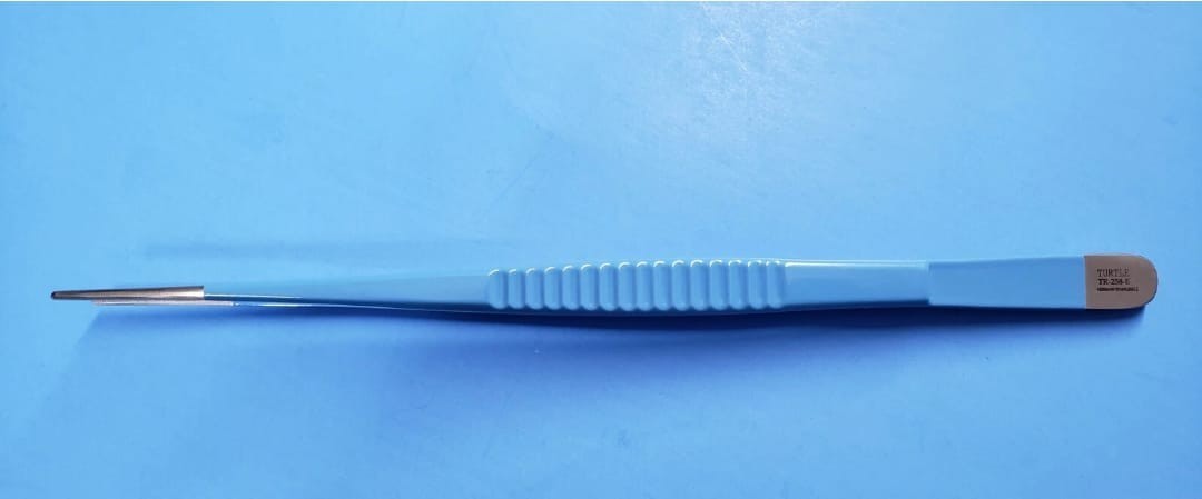 TR-258-E Debakey Tissue Forceps 9.5″ Blue Insulated 2mm Tip (Premium Quality)