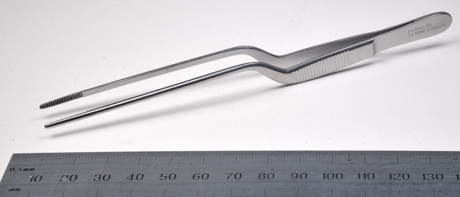 Codman #30-6898 Lucae Ear Dressing Forceps 5½” Bayonet Surgical Stainless Steel