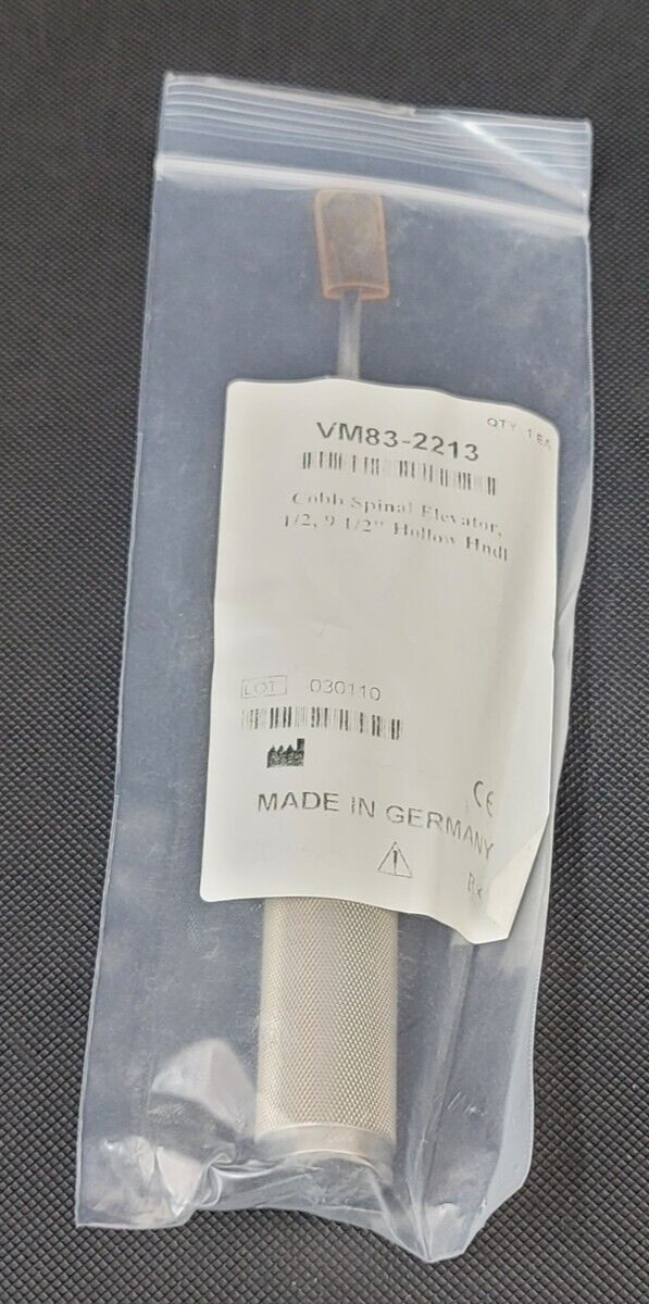 V. Mueller Cobb Spinal Elevator 1/2″ 9-1/2″ Hollow Handle VM83-2213 Germany