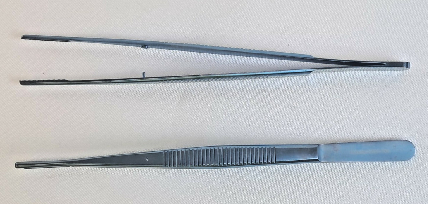 LOT OF 2 Pilling Surgical 359028 DeBakey Thoracic Tissue Forceps