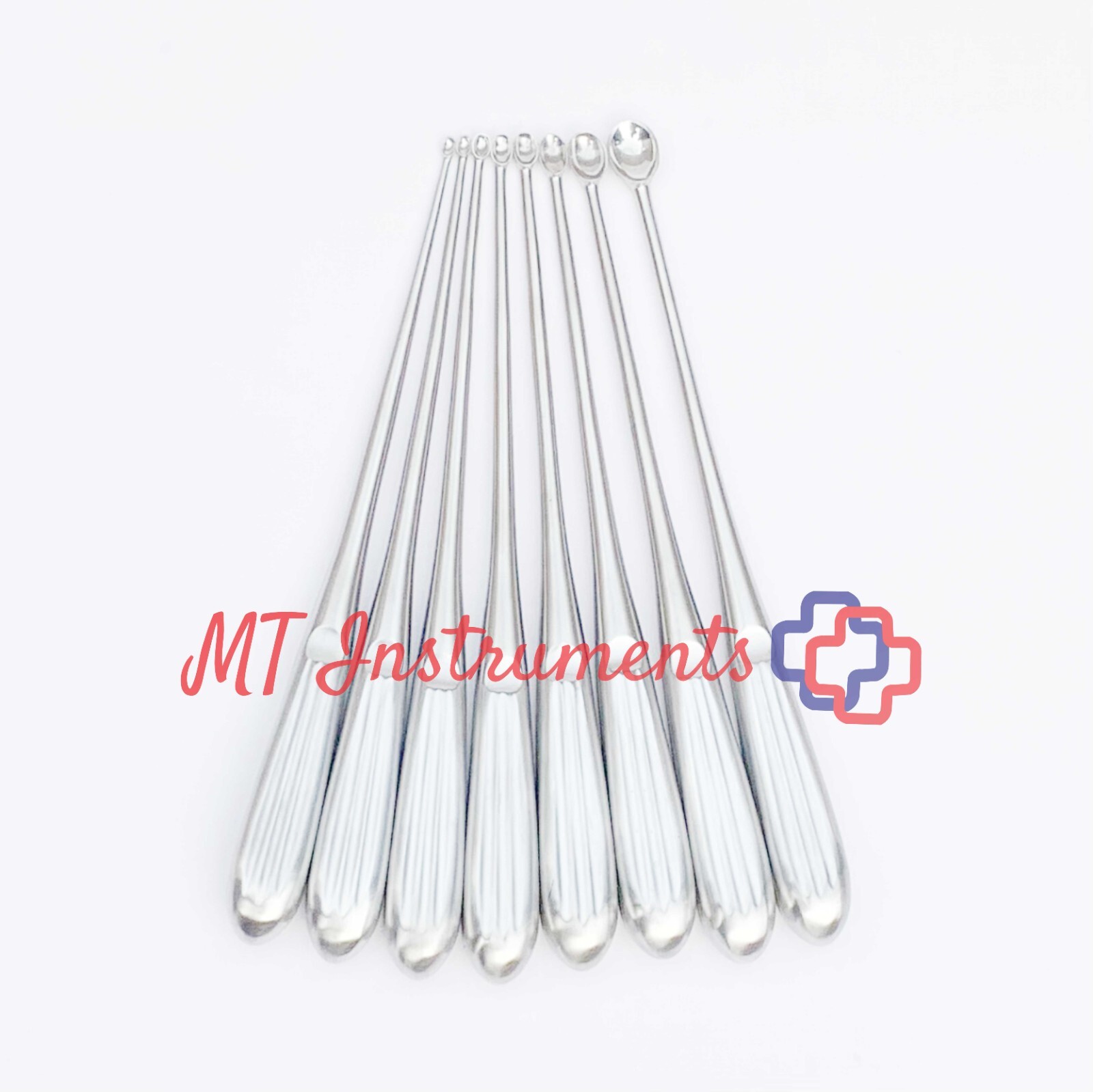 Spratt Spinal Fusion Curette 9”, Set of 8 Pcs Orthopedic Surgical Instruments
