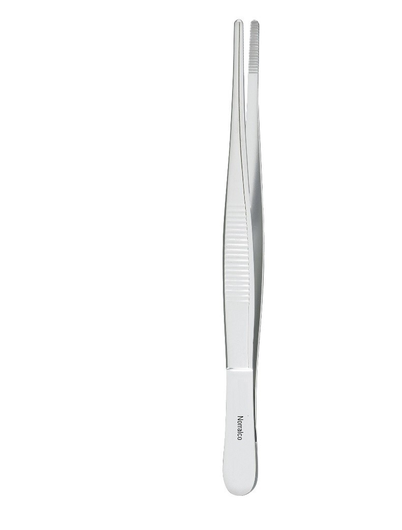 Set of 3 Standard Dressing Forceps, 5″, Straight, Serrated Tips, Premium
