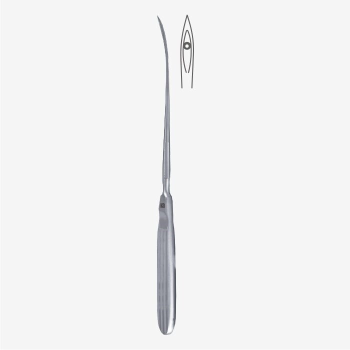 OBWEGESER Zygomatic Arch Awl for Wire Suturing, 9.1/2″, Slightly Curved