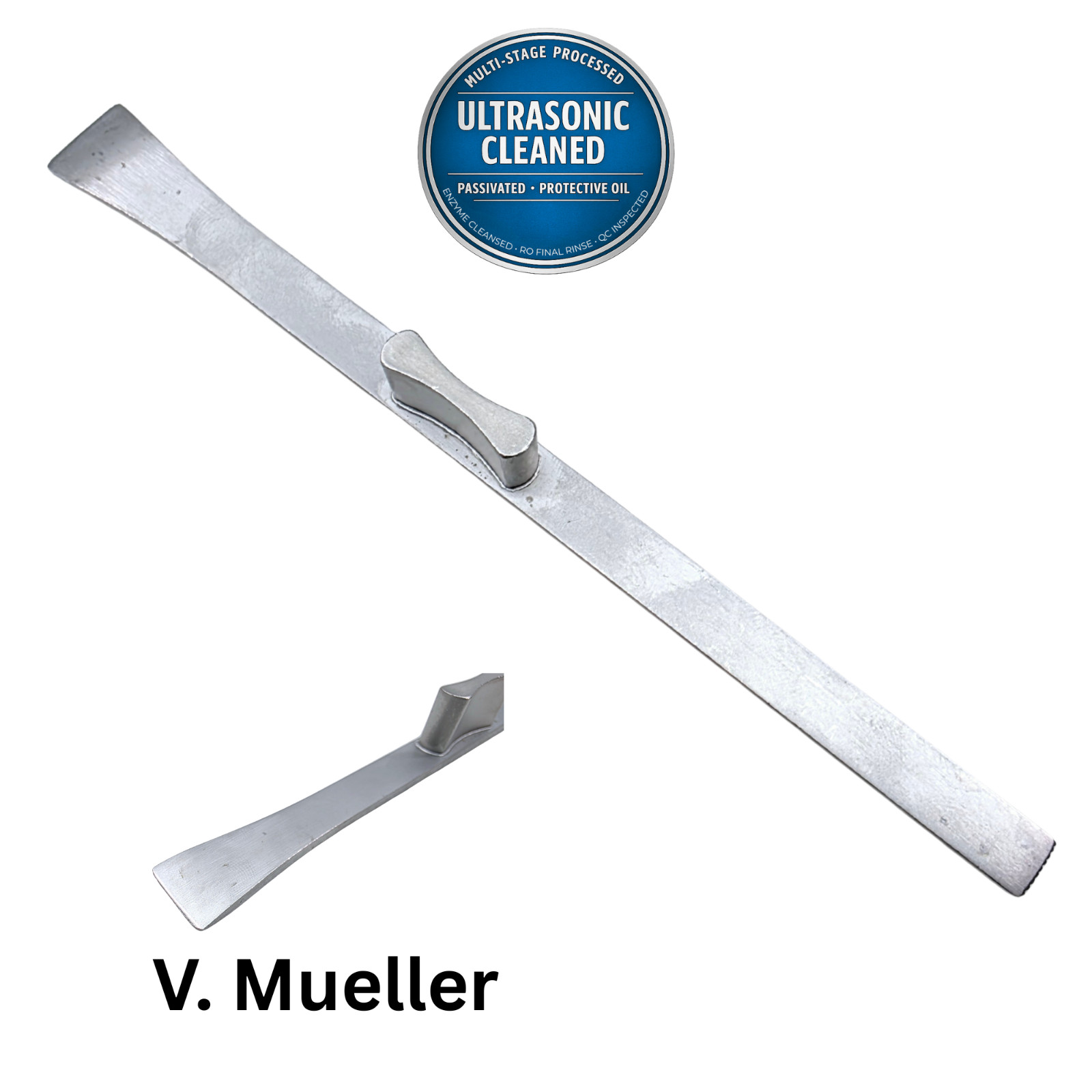 V. Mueller RH1786 Rubin 10mm Osteotome 6.5″ – Ultrasonic Cleaned