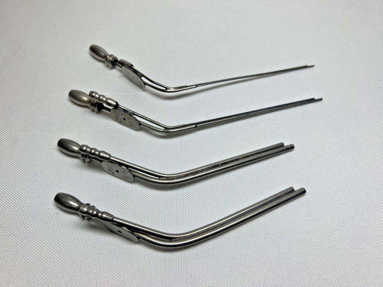 Set Of 4 V.Mueller AU15340 AU15350 AU15360 AU15370 HOUSE Suction-Irrigator Tubes