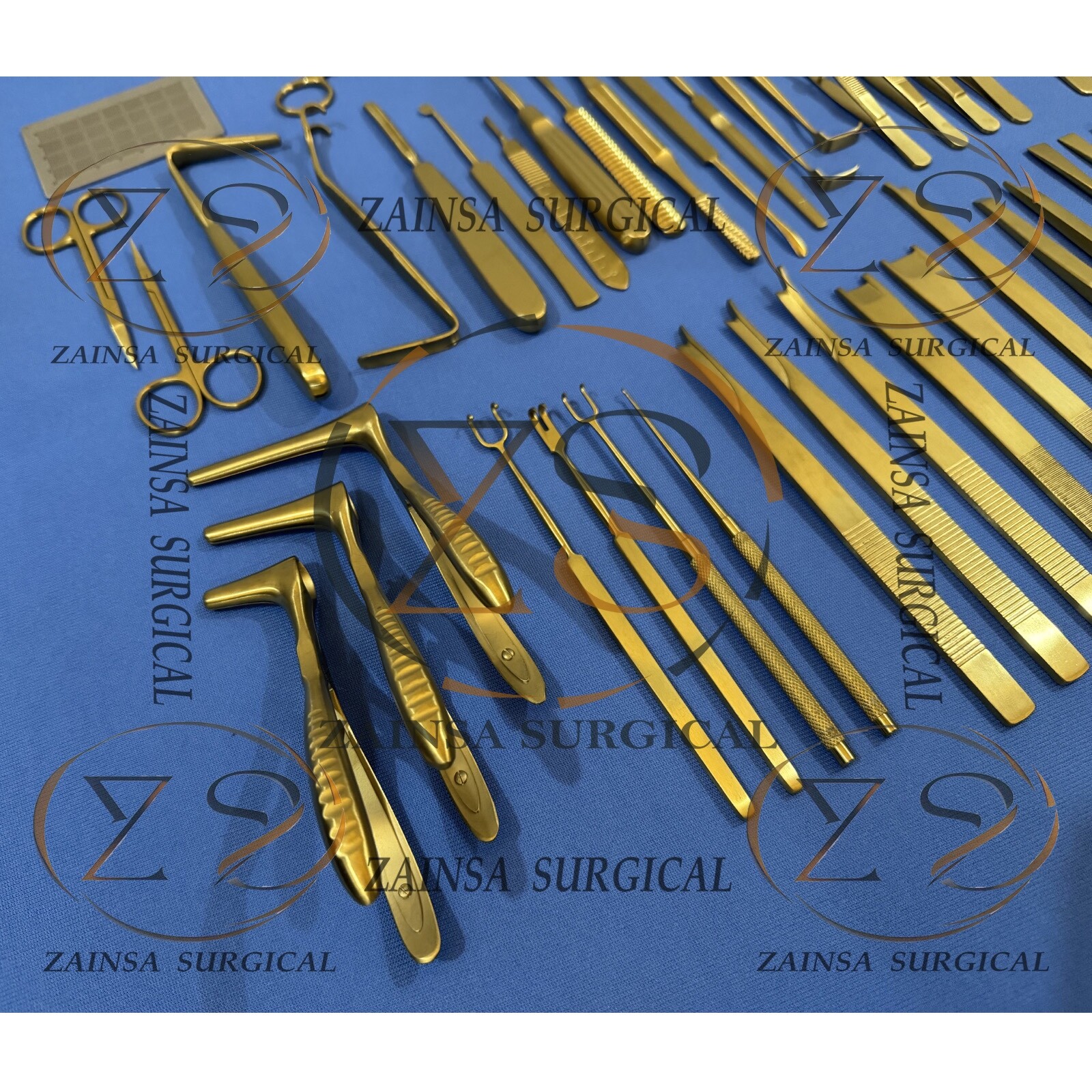Rhinoplasty Instruments Set Titanium Gold Coated Nose Surgery Set