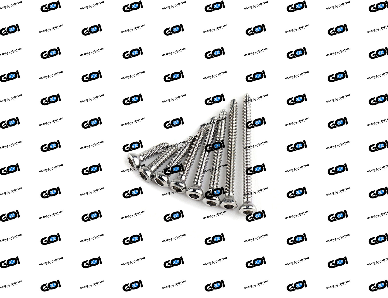 3.5mm Cortex Self Tapping Fasteners Hex Socket Assorted SS 316-L 100 Pcs Set