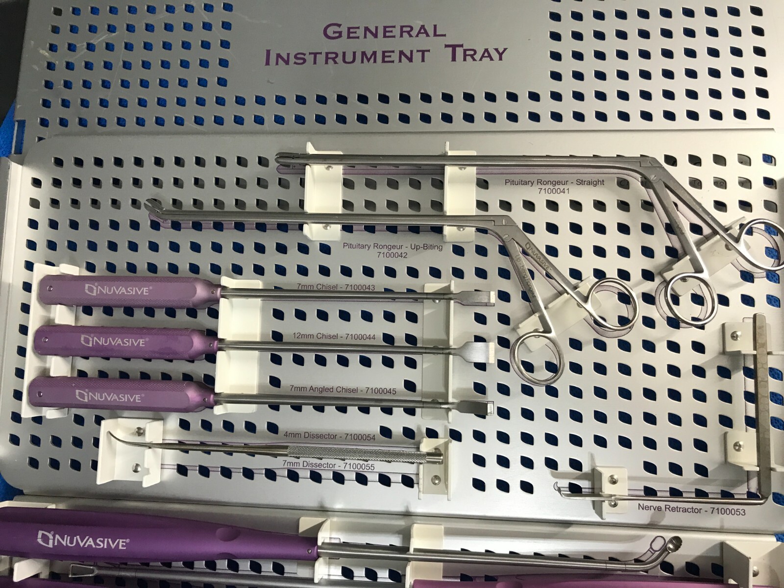 Nuvasive GENERAL Instruments Tray set 3 tear tray complete set spine, ortho