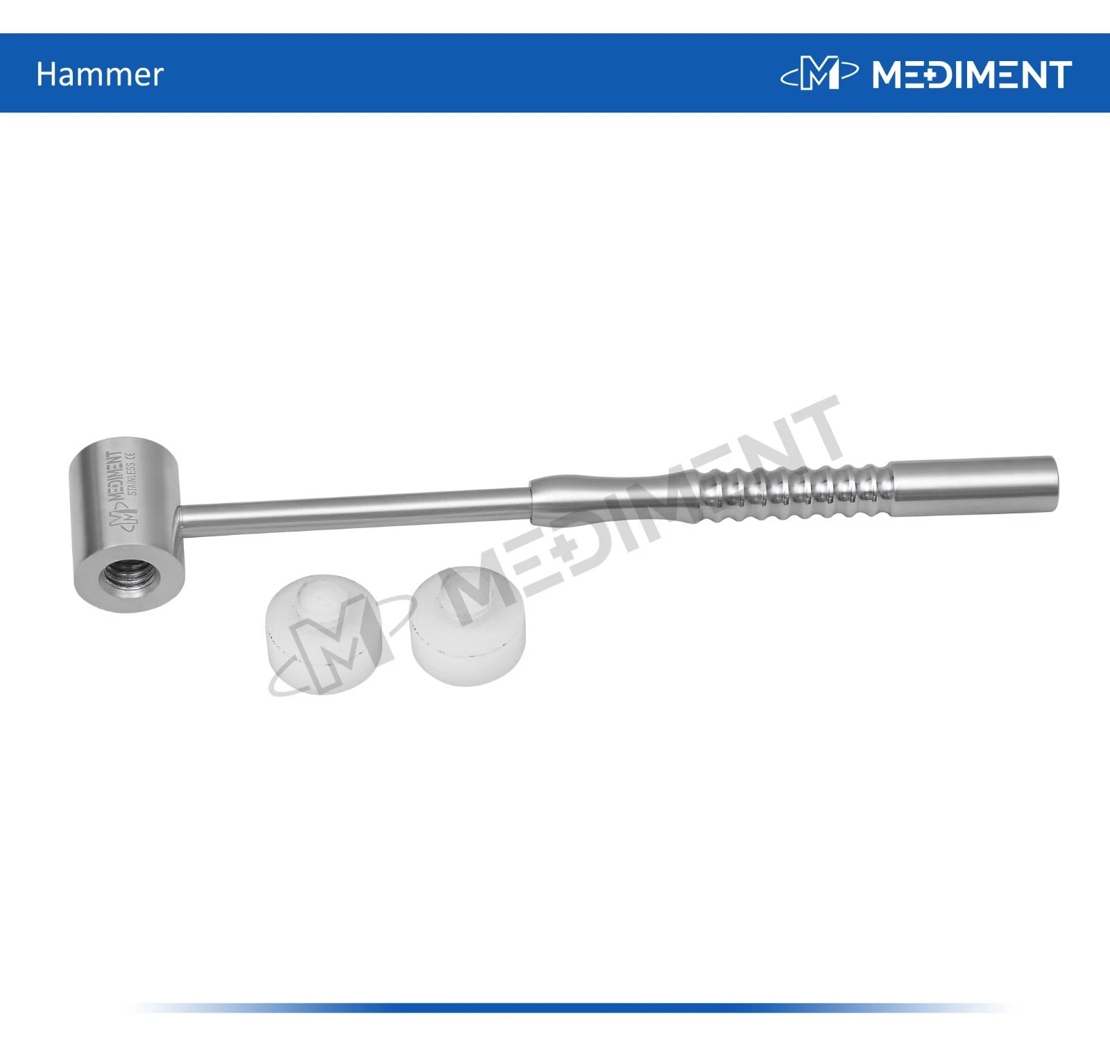 Dental Bone Mallet Hammer Bone Grafting Crusher Implant Surgery Mead Nylon Heads