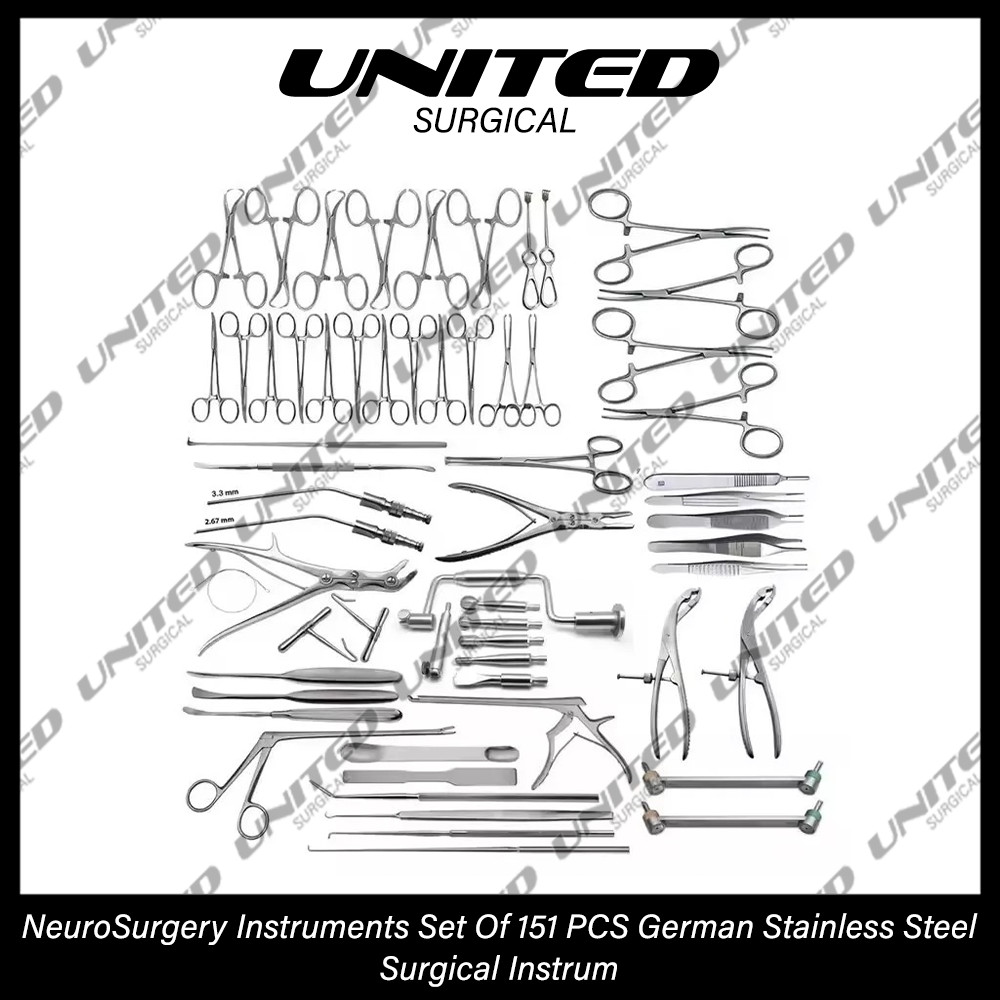 NeuroSurgery Instruments Set Of 151 PCS German Stainless Steel Surgical Instrum