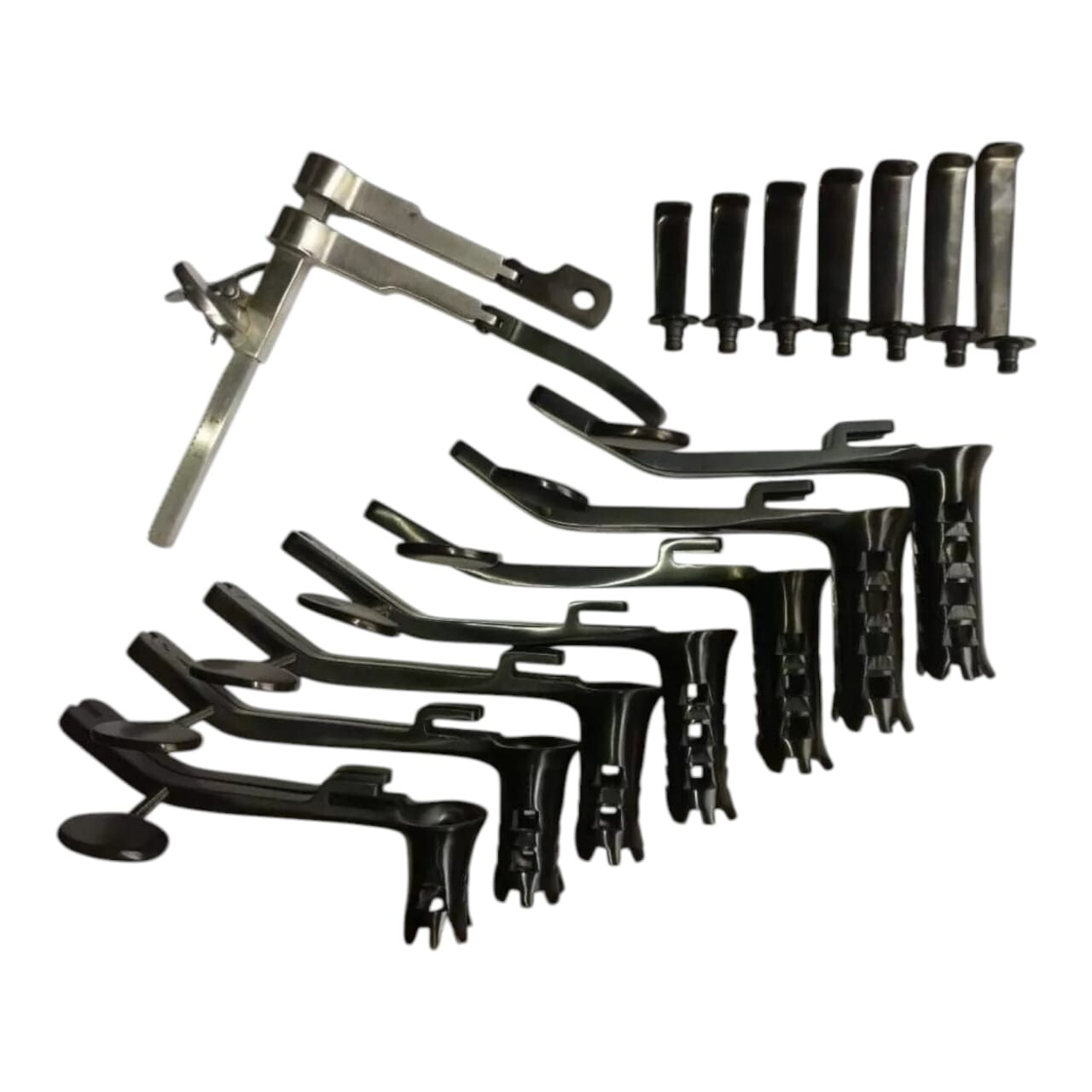 casper micro lumber retactor set in black color.