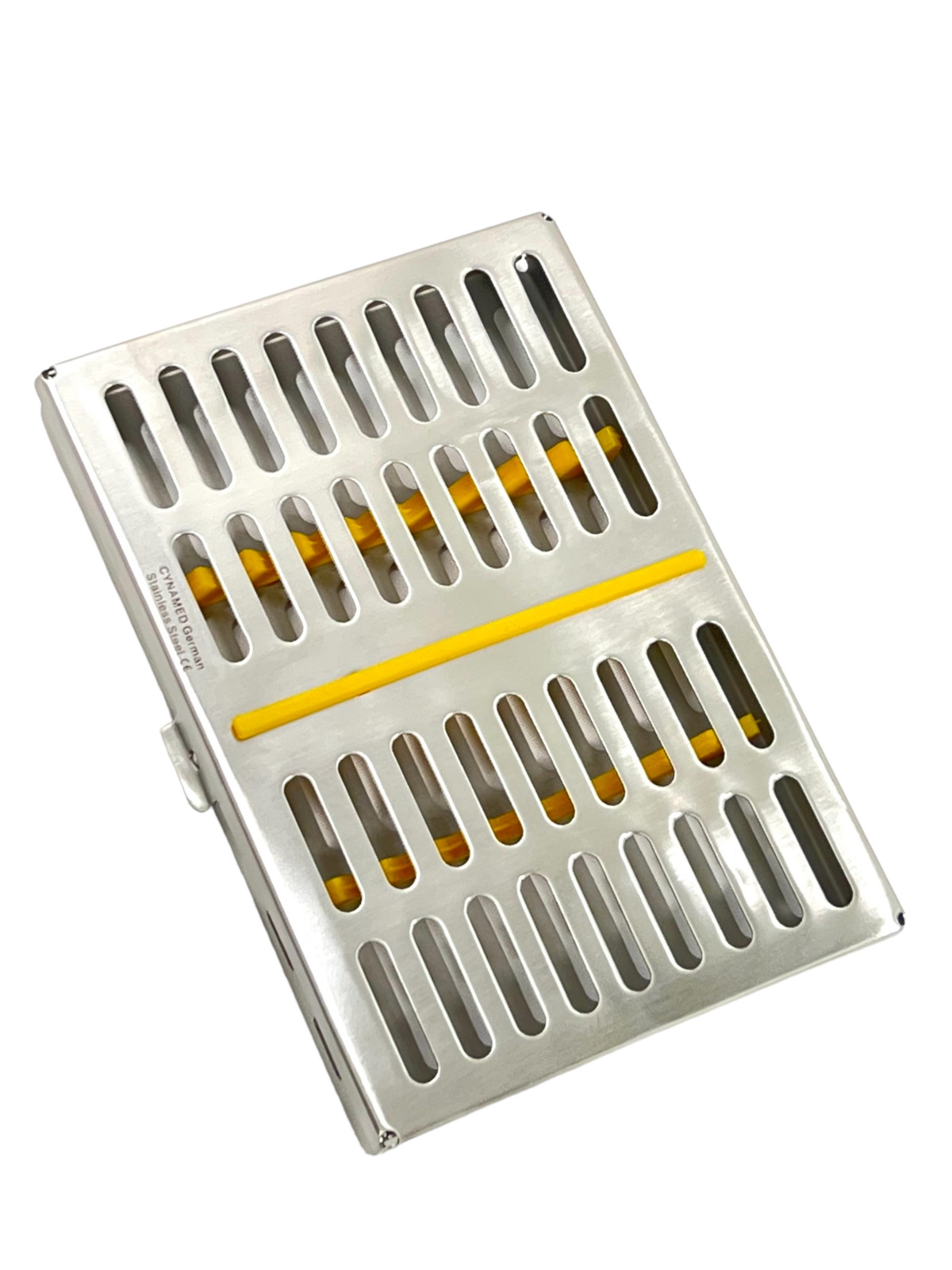 2 GERMAN DENTAL SURGICAL AUTOCLAVE STERILIZATION CASSETTES BOX FOR 10 INSTRUMENT
