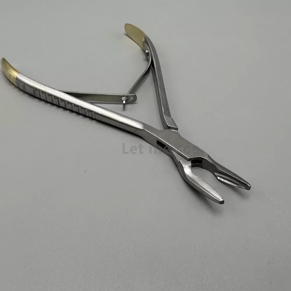 1 Pc Dental Bone Rongeur Pliers Golden Handle Forcep Dentist Surgery Tools 3/5mm