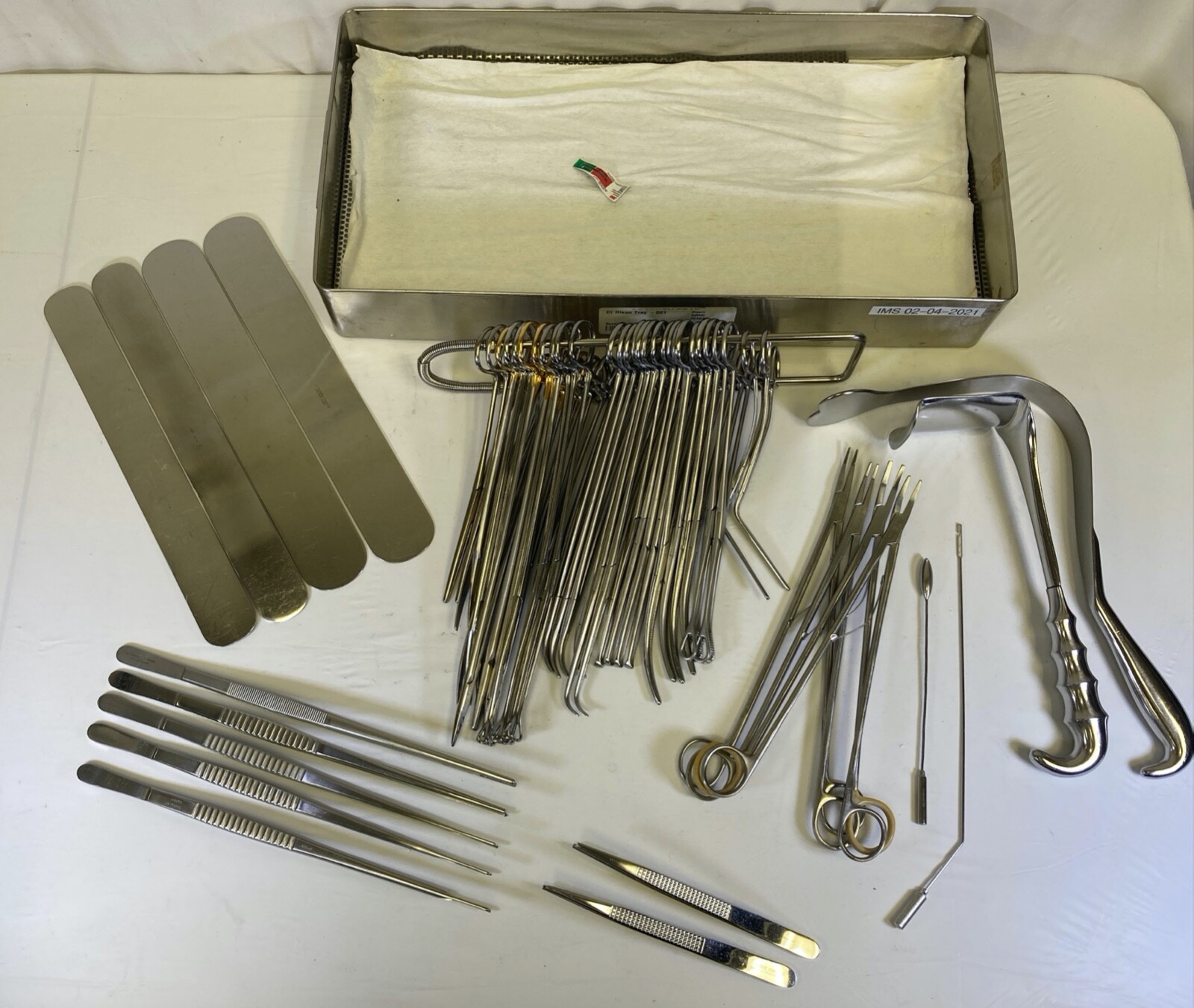 47 Piece Jarit Pilling Weck Codman Extra Long Instrument Set w SterilizationTray