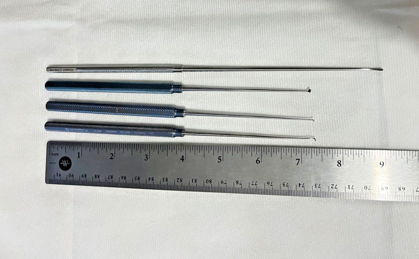 Lot Of 4 Boss Instruments 80-1532 80-1533 Nerve Hooks 80-1540 71-5133 Dissectors