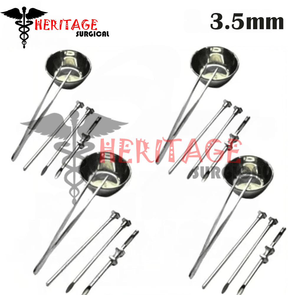 HRT Trocar 4 Kits 3.5mm Hormone Replacement Pellet Insertion Trocar Set
